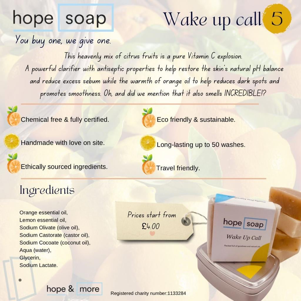 Wake up call soap bar