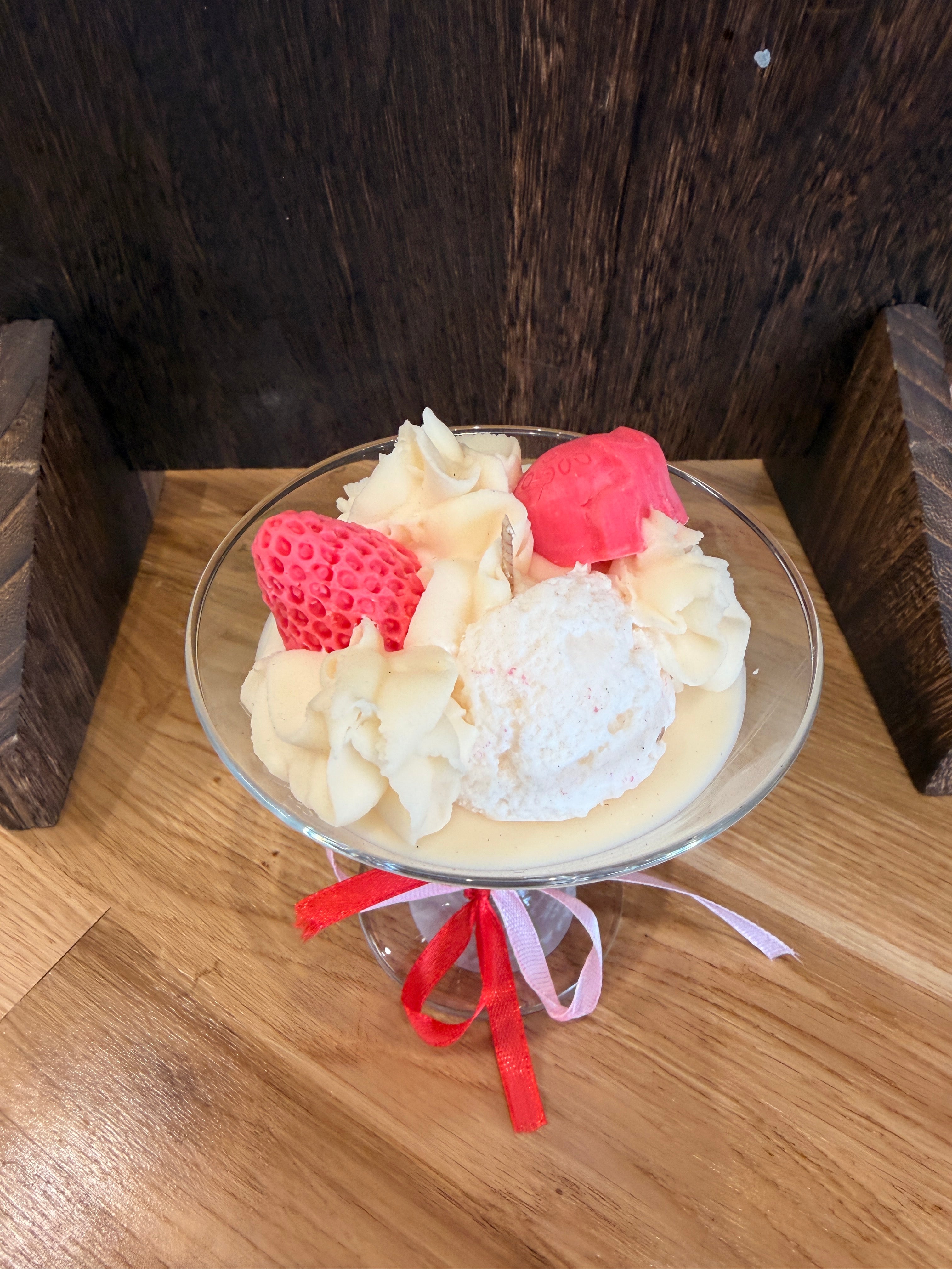 Strawberries and cream Dessert Candle ππ¦π¨ - Buy One Give One Soap