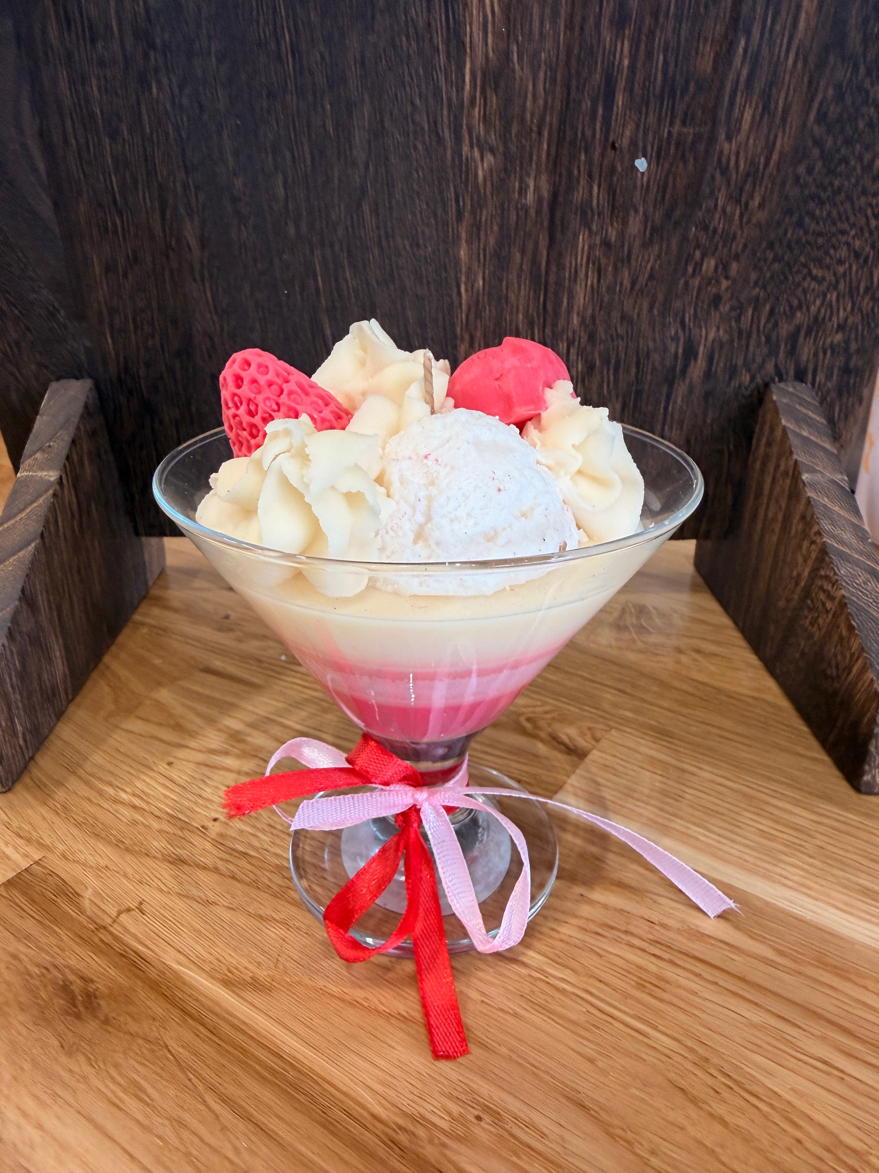 Strawberries and cream Dessert Candle 🍓🍦🍨