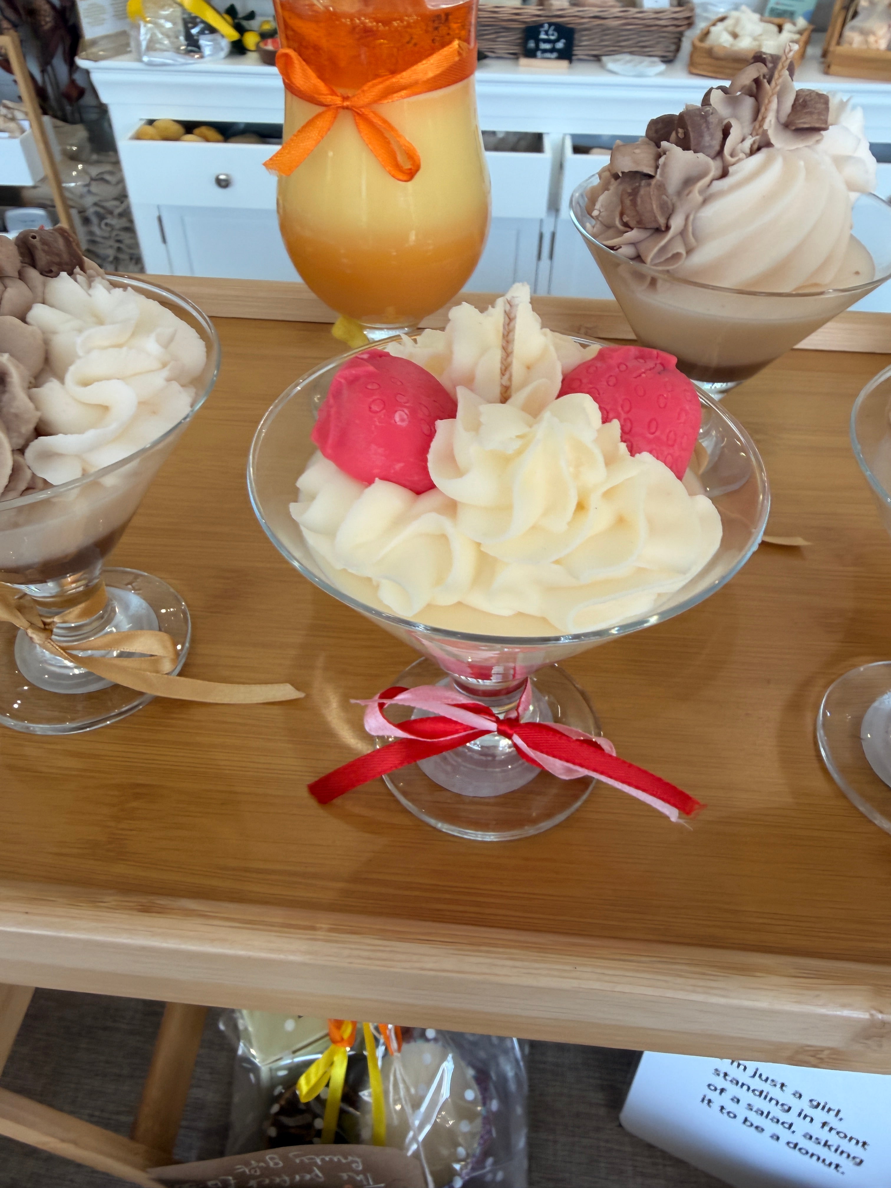 Strawberries and cream Dessert Candle 🍓🍦🍨 - Buy One Give One Soap