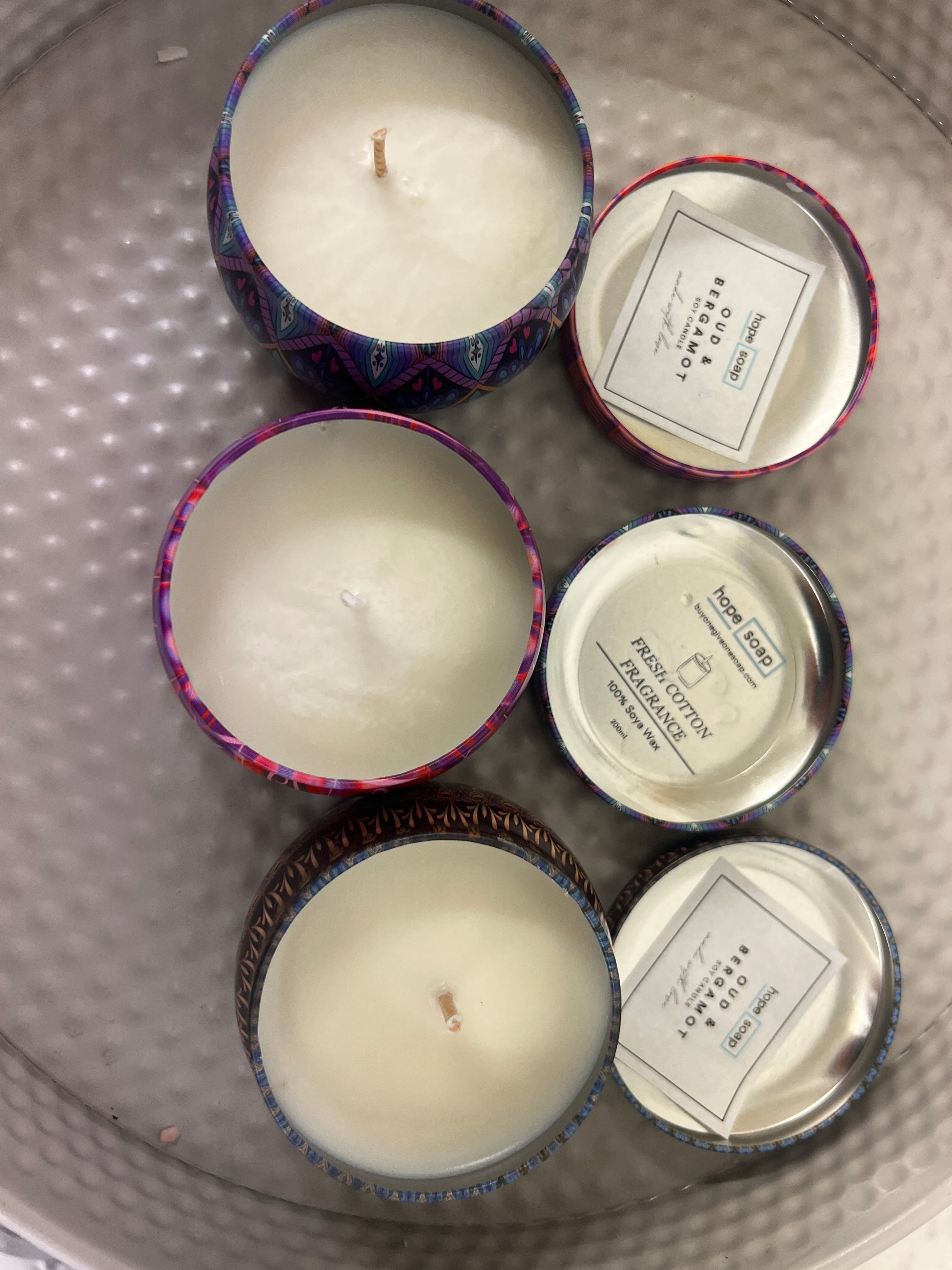 Trio of Soya wax candles