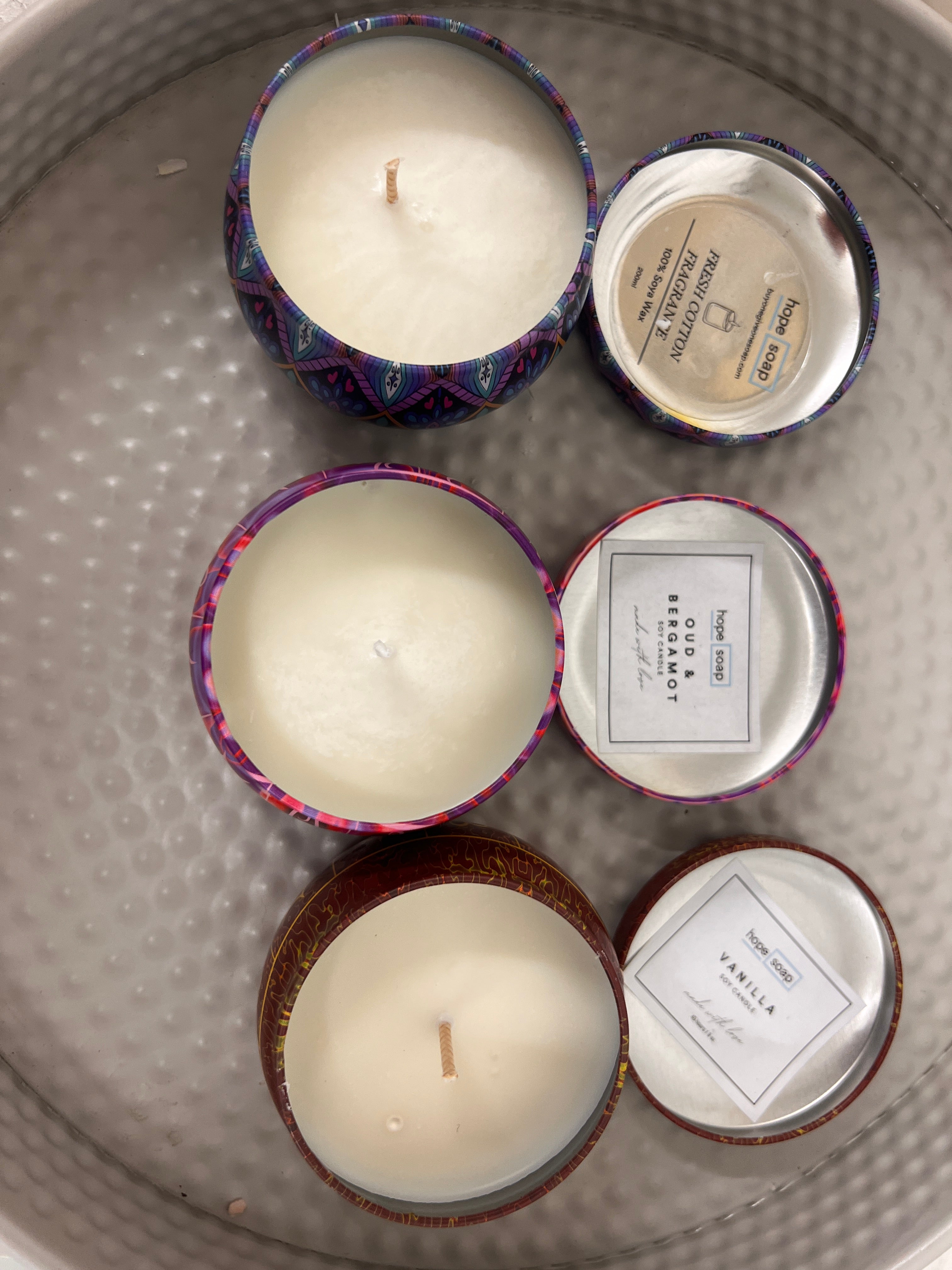 Trio of Soya wax candles