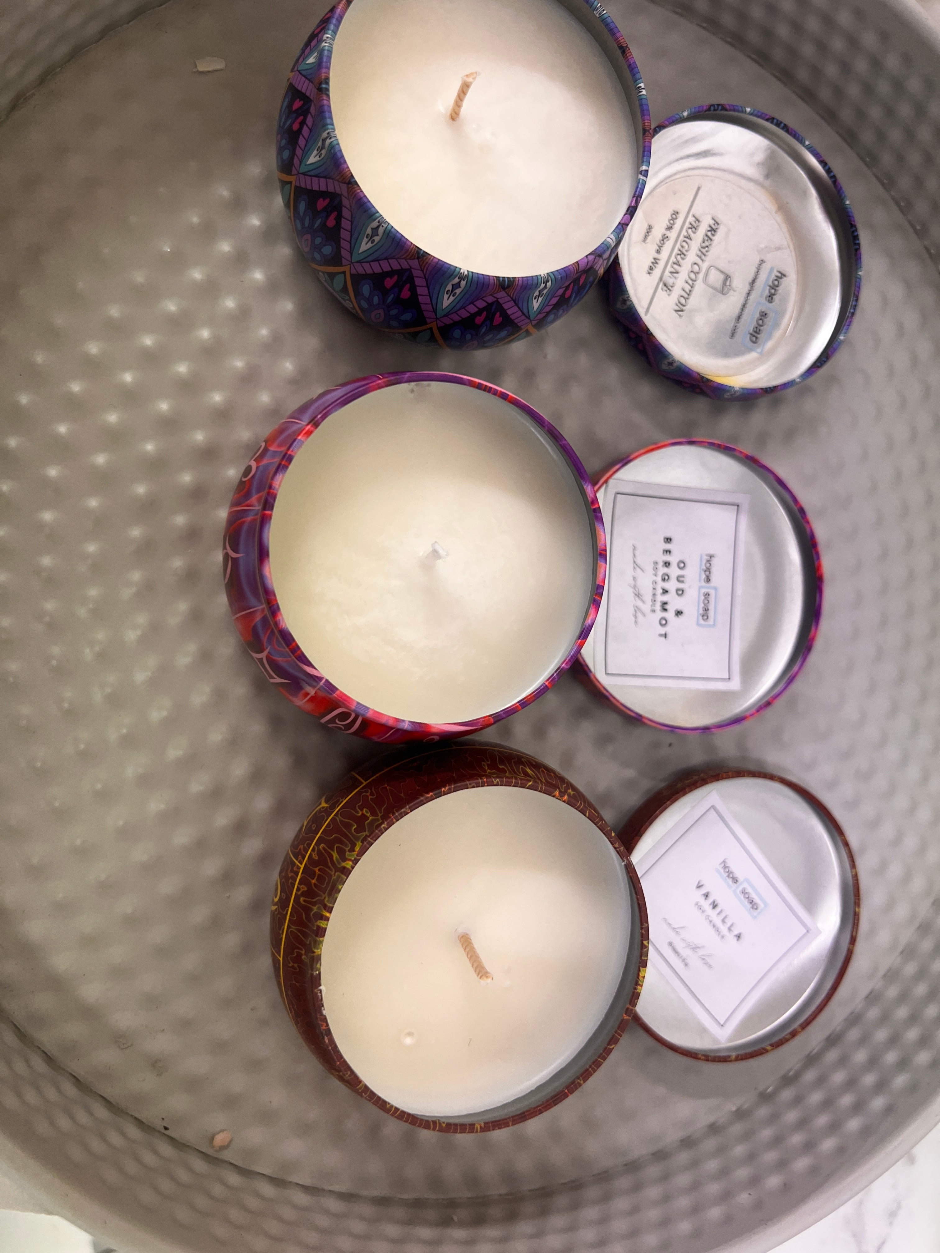 Trio of Soya wax candles