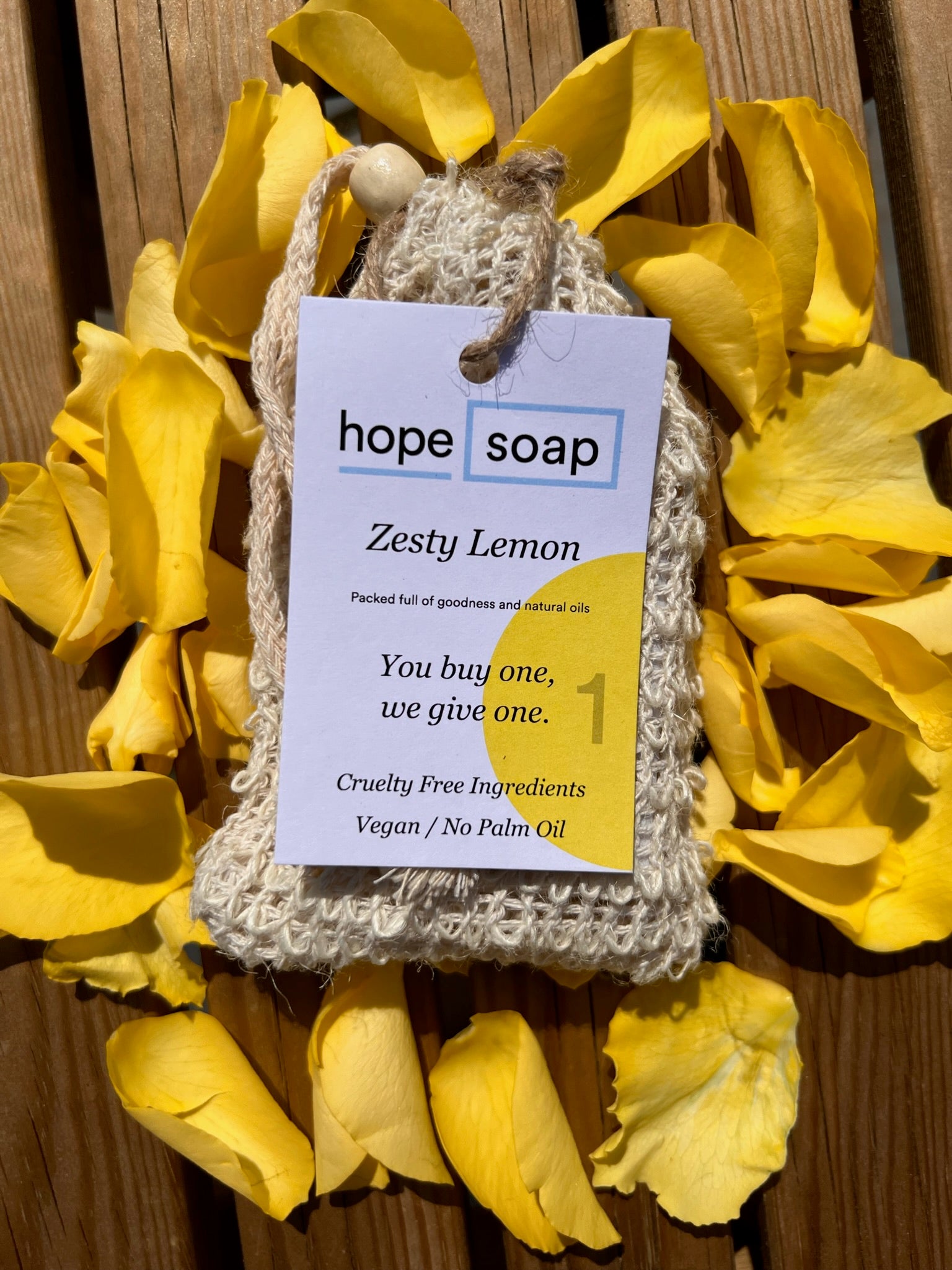 Zesty lemon Scrub bag - Buy One Give One Soap