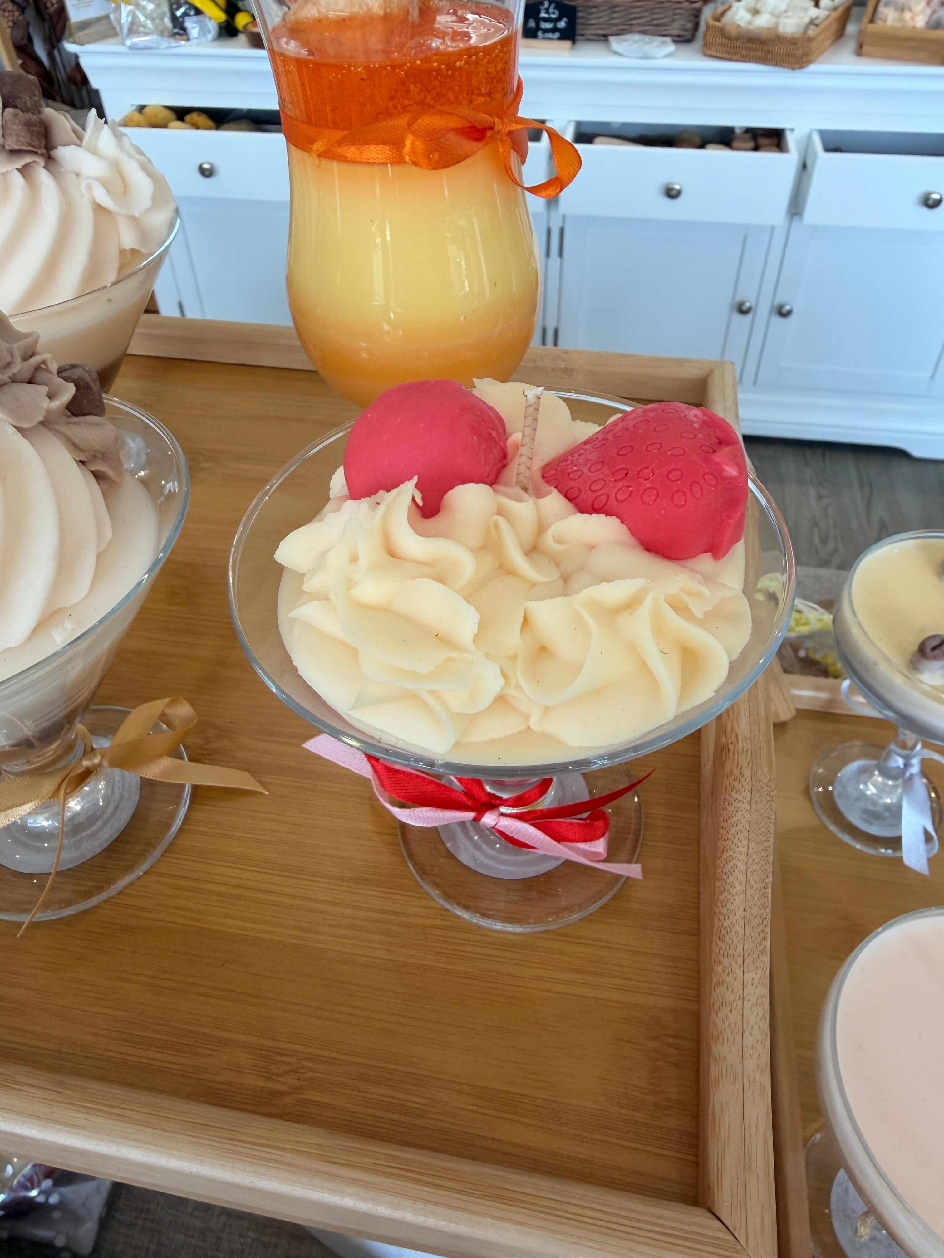 Strawberries and cream Dessert Candle 🍓🍦🍨 - Buy One Give One Soap